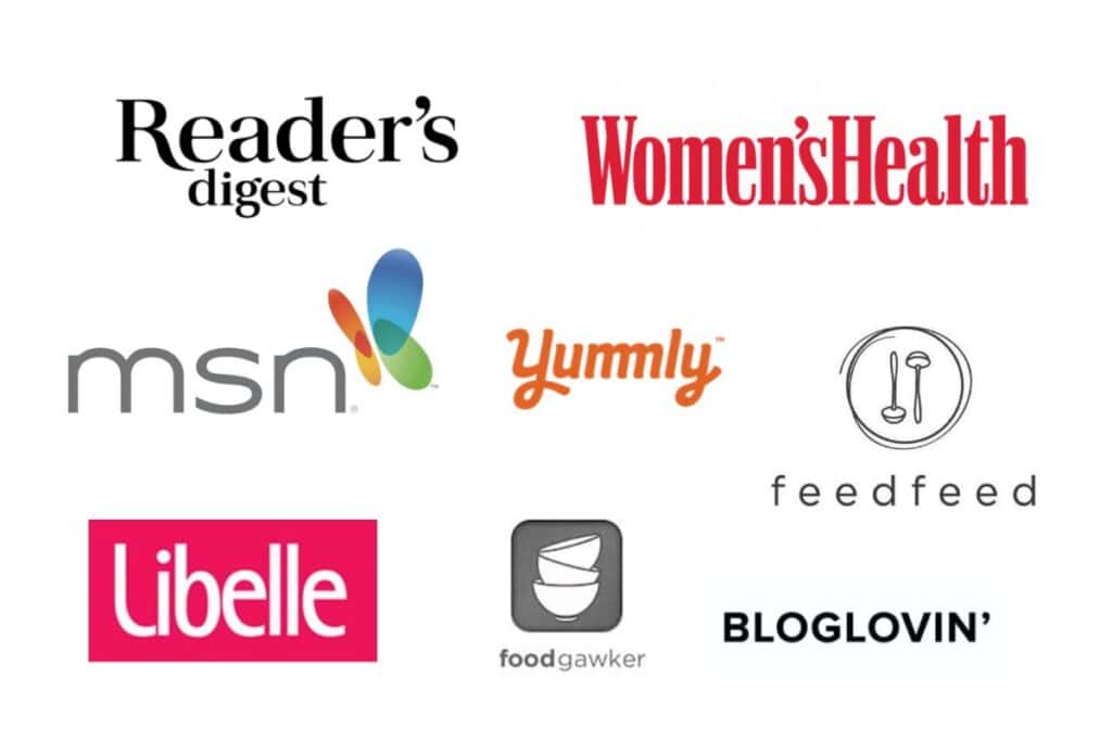Logo's of websites and magazines.