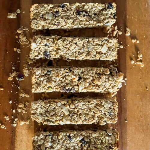 Five sourdough granola bars.