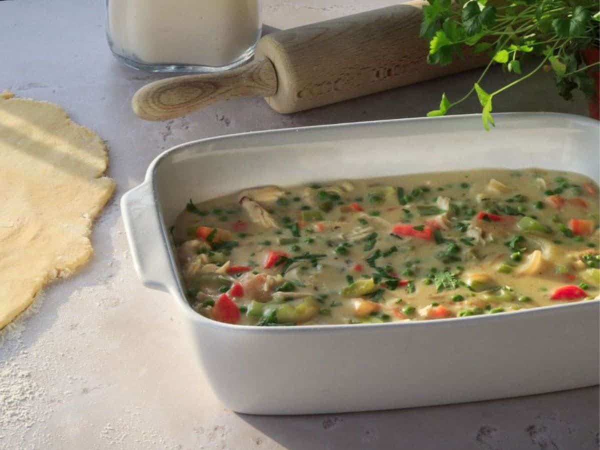 Chicken pot pie filling.