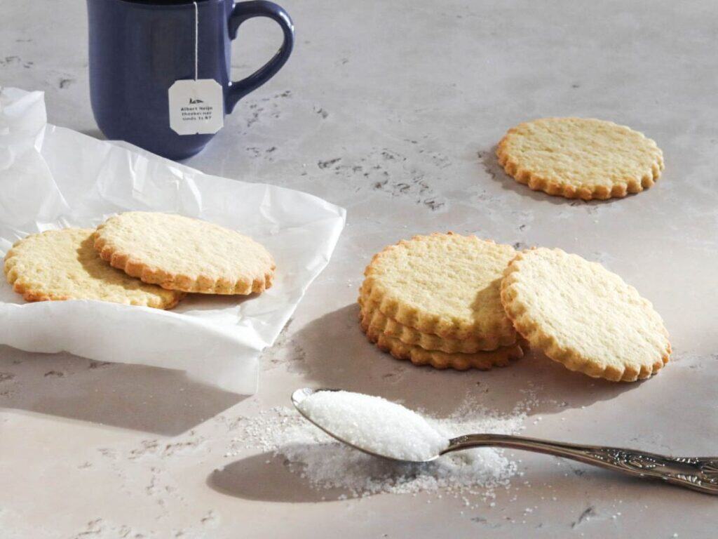 Four sourdough sugar cookies.
