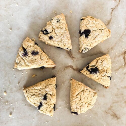 Sourdough scones with blueberries.