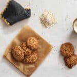 Six sourdough oat cookies.