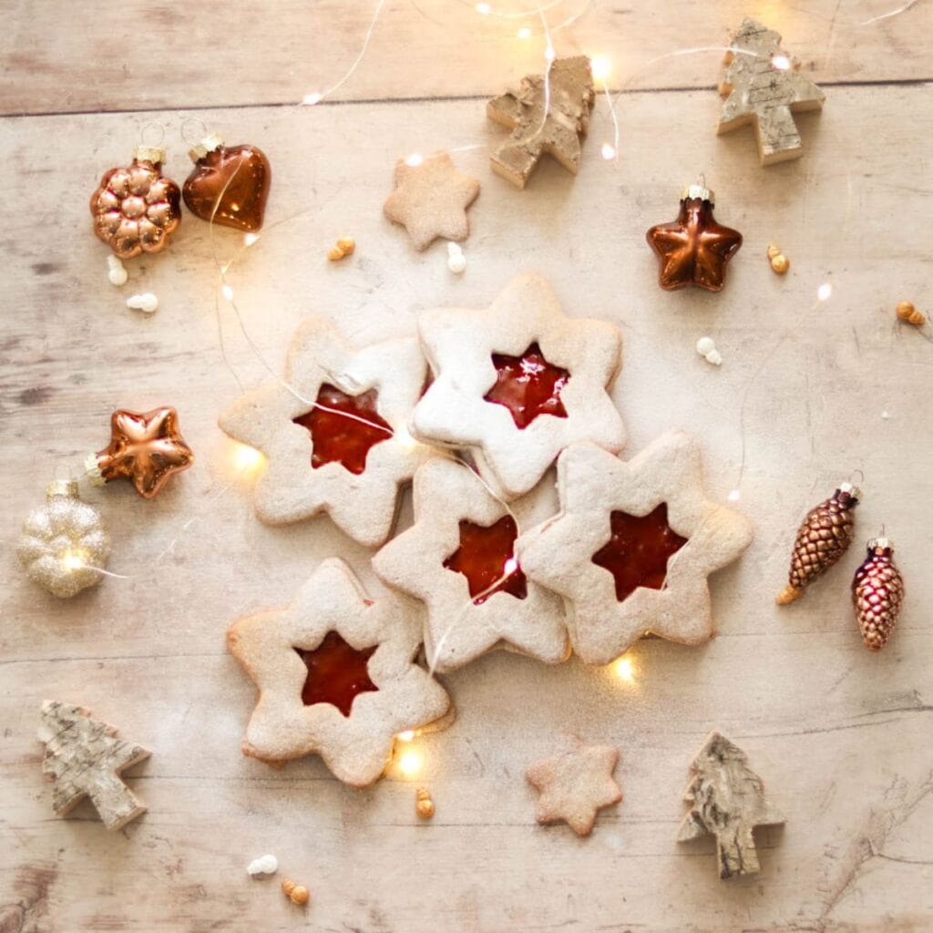 Sourdough Linzer Cookies