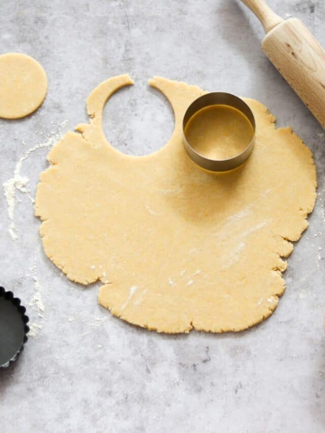 Rolled out sourdough discard pie crust.