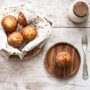 Five gluten-free sourdough muffins.