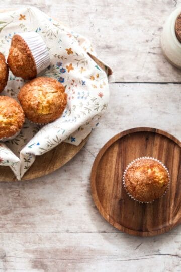Five gluten-free sourdough muffins.