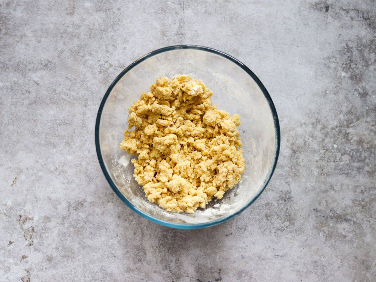 Texture of sourdough discard pie crust.